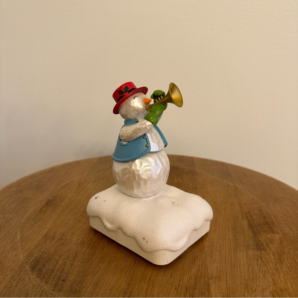 Hallmark Christmas Snowman Band Trumpet Tom Wireless Decor Tested Working 2010